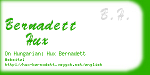 bernadett hux business card